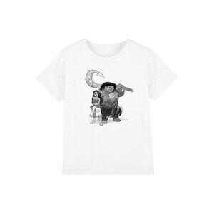 Moana Childrens/Kids Maui Moana Sketch T-Shirt / White